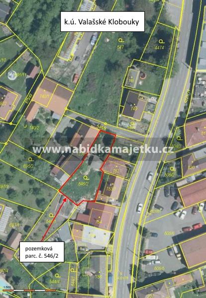 Valašské Klobouky, podíl o velikosti id. 1/4 na pozemku pozemková parc. č. 546/2