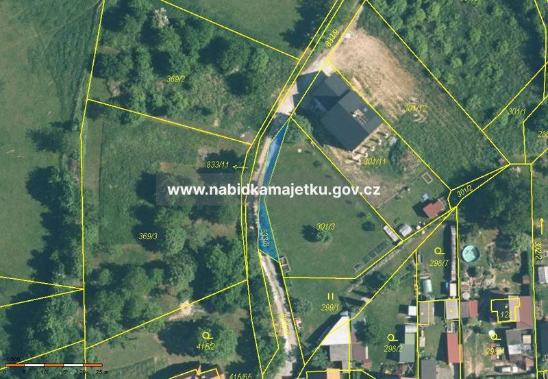 Podíl pozemku 1/2 p.č. 833/8, k.ú. Kunějovice