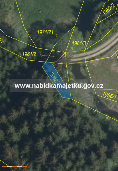 k. ú. Kamenice nad Lipou, pozemek parc. č. 2042/4