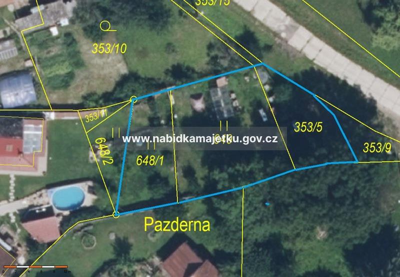 Pševes, prodej pozemků - p. p. č. 353/5, 648/1, 649
