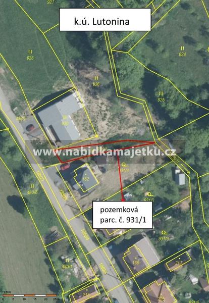 Lutonina, podíl o velikosti id. 8/288 na pozemku parc. č. 931/1