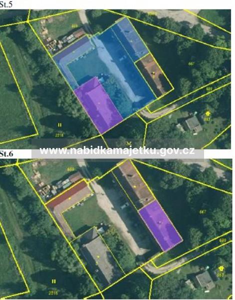 Objekt k bydlení čp.1 s příslušenstvím na pozemku p. č. st. 5 a objekt k bydlení čp.2 na pozemku p. č. st. 6 v k.ú. Radouňka