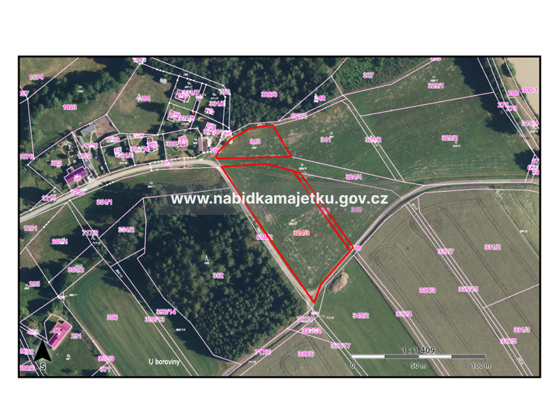 PACHT POZEMKU P.Č. 324/3, 343, 709 K.Ú. MEZILEČÍ