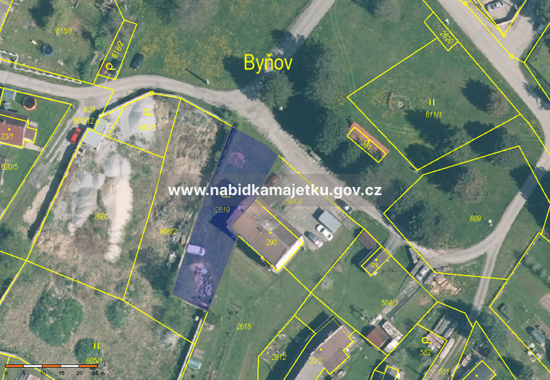 Byňov, pozemek KN 2619-zahrada